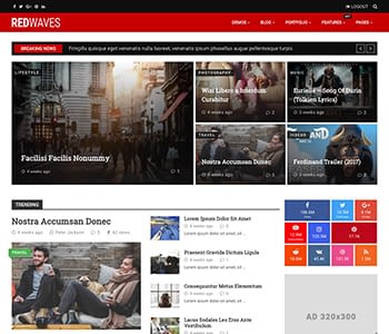 RedWaves | Premium Blog & Magazine WordPress Theme