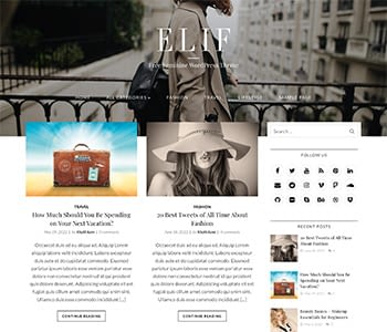 Elif Lite | Free Feminine WordPress Theme